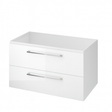 Dulap baie suspendat Lara 2 sertare pentru  lavoar Como 90 cm, alb, Cersanit