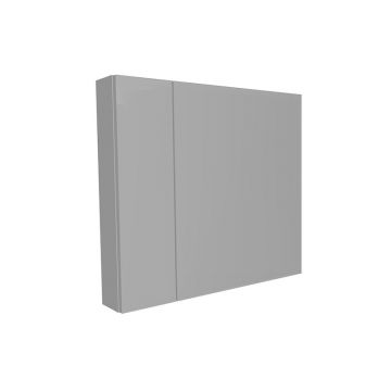 Dulap suspendat cu oglindă, Kolpasan, Naomi, cu 2 uși, 80 cm, alb