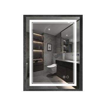 Oglinda dreptunghiulara cu iluminare LED si dezaburire Fluminia, Goya