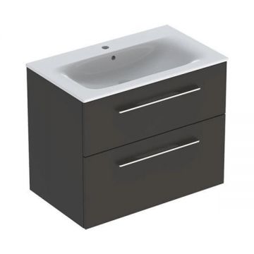 Set mobilier cu lavoar, Geberit, Selnova Square, 80 cm, lava mat