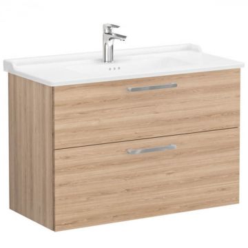 Unitate de baza lavoar baie, cu doua sertare 100cm, natural oak, cu classical lavoar   chiuveta baie   68330