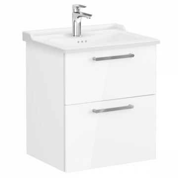 Unitate de baza lavoar baie, cu doua sertare 60cm inalt gloss alb, cu classical lavoar   chiuveta baie   68275