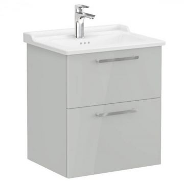 Unitate de baza lavoar baie, cu doua sertare 60cm inalt gloss pearl grey, cu classical lavoar   chiuveta baie   68276