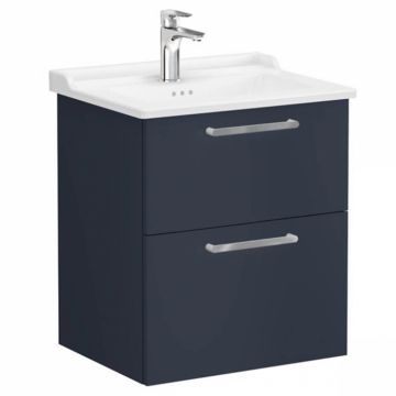 Unitate de baza lavoar baie, cu doua sertare 60cm mat dark albastru, cu classical lavoar   chiuveta baie   68281