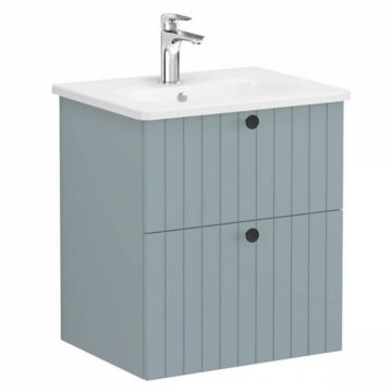 Unitate de baza lavoar baie, cu doua sertare 60cm mat fijord green, cu rounded lavoar   chiuveta baie   69418