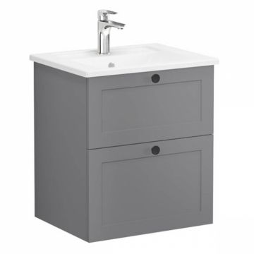 Unitate de baza lavoar baie, cu doua sertare 60cm mat grey, cu angular lavoar   chiuveta baie   68836