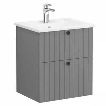 Unitate de baza lavoar baie, cu doua sertare 60cm mat grey, cu angular lavoar   chiuveta baie   69410