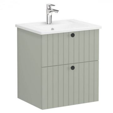 Unitate de baza lavoar baie, cu doua sertare 60cm mat retro green, cu angular lavoar   chiuveta baie   69414