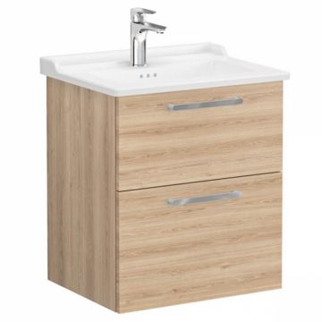 Unitate de baza lavoar baie, cu doua sertare 60cm natural oak, cu classical lavoar   chiuveta baie   68282