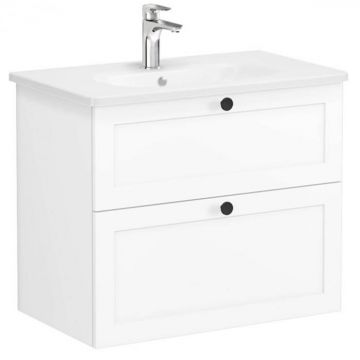 Unitate de baza lavoar baie, cu doua sertare 80cm, alb mat, cu rounded lavoar   chiuveta baie   68862