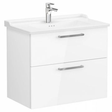 Unitate de baza lavoar baie, cu doua sertare 80cm, inalt gloss alb, cu classical lavoar   chiuveta baie   68293