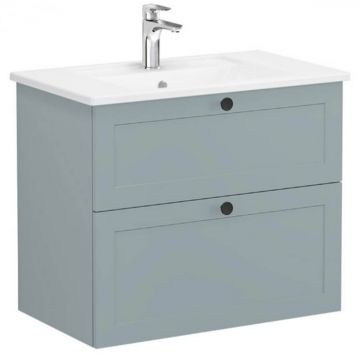 Unitate de baza lavoar baie, cu doua sertare 80cm, mat fijord green, cu angular lavoar   chiuveta baie   68858