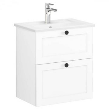 Unitate de baza lavoar baie, cu doua sertare, compact 60cm alb mat, cu angular lavoar   chiuveta baie   68659