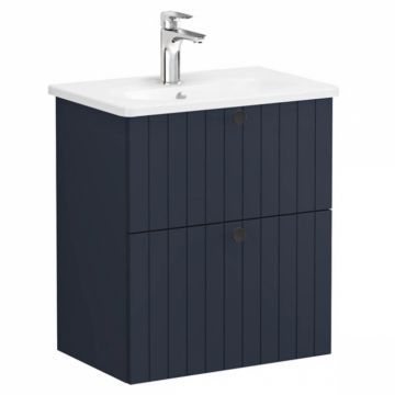 Unitate de baza lavoar baie, cu doua sertare, compact 60cm mat dark albastru, cu rounded lavoar   chiuveta baie   69245