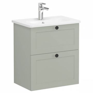 Unitate de baza lavoar baie, cu doua sertare, compact 60cm mat retro green, cu rounded lavoar   chiuveta baie   68672