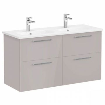 Unitate de baza lavoar baie, cu patru sertare 120 cm, inalt gloss sahara beige, cu rounded lavoar   chiuveta baie   66285