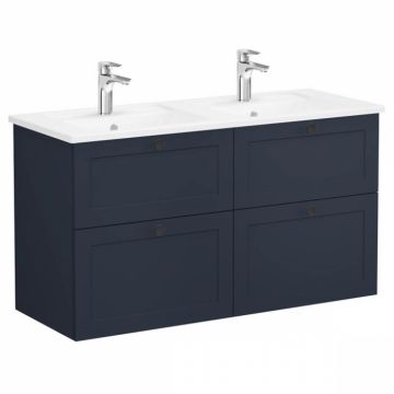 Unitate de baza lavoar baie, cu patru sertare 120 cm, mat dark albastru, cu angular lavoar   chiuveta baie   68944