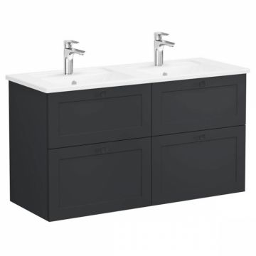 Unitate de baza lavoar baie, cu patru sertare 120 cm, mat graphite, cu angular lavoar   chiuveta baie   68943