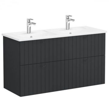 Unitate de baza lavoar baie, cu patru sertare 120 cm, mat graphite, cu angular lavoar   chiuveta baie   69517