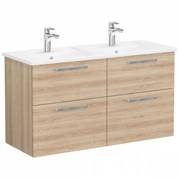 Unitate de baza lavoar baie, cu patru sertare 120 cm, natural oak, cu angular lavoar   chiuveta baie   66278