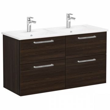 Unitate de baza lavoar baie, cu patru sertare 120 cm, walnut, cu angular lavoar   chiuveta baie   66276