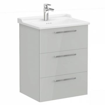 Unitate de baza lavoar baie, cu trei sertare 60cm inalt gloss pearl grey, cu classical lavoar   chiuveta baie   68342