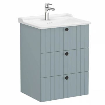 Unitate de baza lavoar baie, cu trei sertare 60cm mat fijord green, cu classical lavoar   chiuveta baie   69488