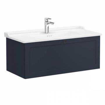 Unitate de baza lavoar baie, cu un sertar 100cm, mat dark albastru, cu classical lavoar   chiuveta baie   68832