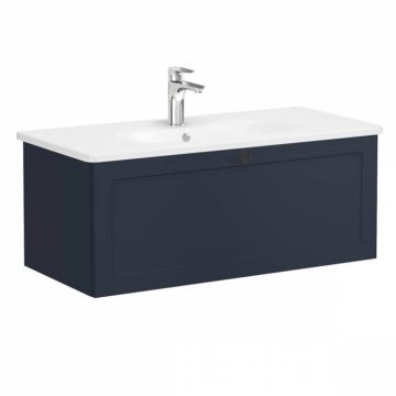 Unitate de baza lavoar baie, cu un sertar 100cm, mat dark albastru, cu rounded lavoar   chiuveta baie   68825