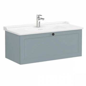 Unitate de baza lavoar baie, cu un sertar 100cm, mat fijord green, cu classical lavoar   chiuveta baie   68830