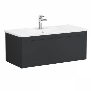 Unitate de baza lavoar baie, cu un sertar 100cm, mat graphite, cu angular lavoar   chiuveta baie   68817