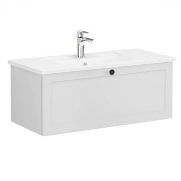 Unitate de baza lavoar baie, cu un sertar 100cm, mat gri deschis, cu angular lavoar   chiuveta baie   68814