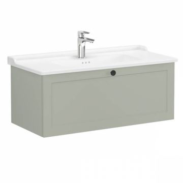 Unitate de baza lavoar baie, cu un sertar 100cm, mat retro green, cu classical lavoar   chiuveta baie   68833