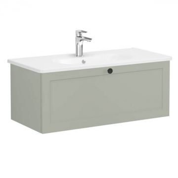 Unitate de baza lavoar baie, cu un sertar 100cm, mat retro green, cu rounded lavoar   chiuveta baie   68826