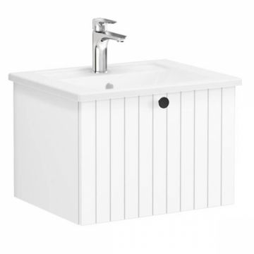 Unitate de baza lavoar baie, cu un sertar 60cm alb mat, cu angular lavoar   chiuveta baie   69345