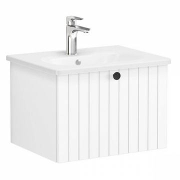 Unitate de baza lavoar baie, cu un sertar 60cm alb mat, cu rounded lavoar   chiuveta baie   69352