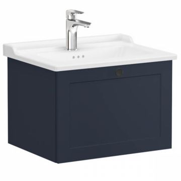 Unitate de baza lavoar baie, cu un sertar 60cm mat dark albastru, cu classical lavoar   chiuveta baie   68790