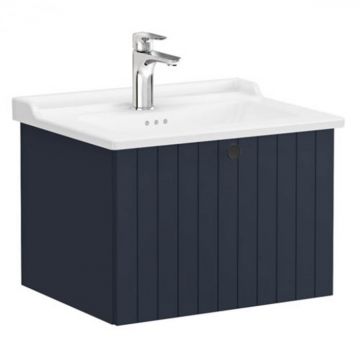 Unitate de baza lavoar baie, cu un sertar 60cm mat dark albastru, cu classical lavoar   chiuveta baie   69364