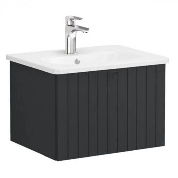 Unitate de baza lavoar baie, cu un sertar 60cm mat graphite, cu rounded lavoar   chiuveta baie   69356