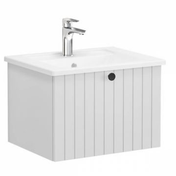 Unitate de baza lavoar baie, cu un sertar 60cm mat gri deschis, cu angular lavoar   chiuveta baie   69346