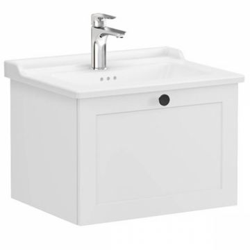 Unitate de baza lavoar baie, cu un sertar 60cm mat gri deschis, cu classical lavoar   chiuveta baie   68786