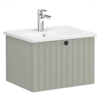 Unitate de baza lavoar baie, cu un sertar 60cm mat retro green, cu rounded lavoar   chiuveta baie   69358