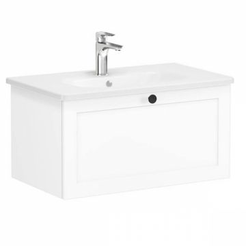 Unitate de baza lavoar baie, cu un sertar 80cm, alb mat, cu rounded lavoar   chiuveta baie   68799