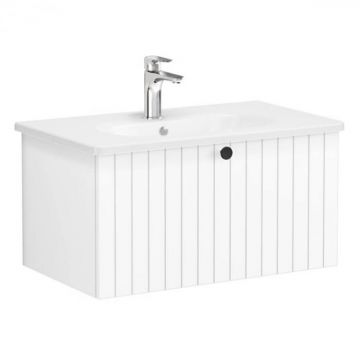 Unitate de baza lavoar baie, cu un sertar 80cm, alb mat, cu rounded lavoar   chiuveta baie   69373