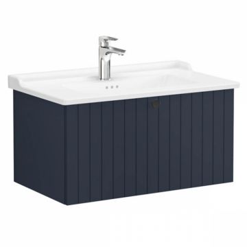 Unitate de baza lavoar baie, cu un sertar 80cm, mat dark albastru, cu classical lavoar   chiuveta baie   69385