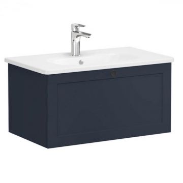 Unitate de baza lavoar baie, cu un sertar 80cm, mat dark albastru, cu rounded lavoar   chiuveta baie   68804