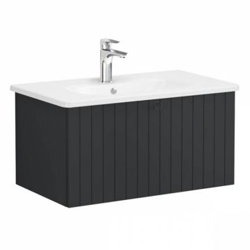 Unitate de baza lavoar baie, cu un sertar 80cm, mat graphite, cu rounded lavoar   chiuveta baie   69377