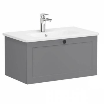 Unitate de baza lavoar baie, cu un sertar 80cm, mat grey, cu rounded lavoar   chiuveta baie   68801