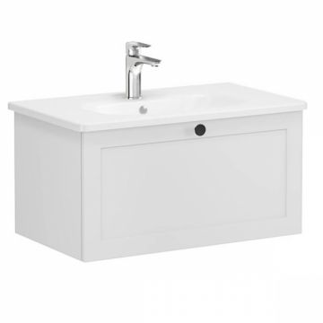 Unitate de baza lavoar baie, cu un sertar 80cm, mat gri deschis, cu rounded lavoar   chiuveta baie   68800