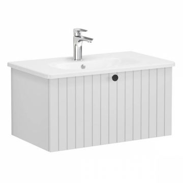 Unitate de baza lavoar baie, cu un sertar 80cm, mat gri deschis, cu rounded lavoar   chiuveta baie   69374